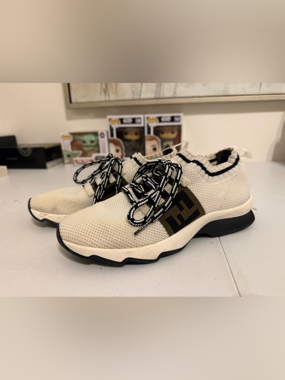 Fendi Women’s Rococo Mesh Knit Sneakers EU 36 US 6